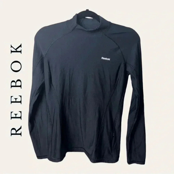 REEBOK LONG‎ SLEEVE WORKOUT TOP MOCK NECK SIZE SMALL - Picture 1 of 8
